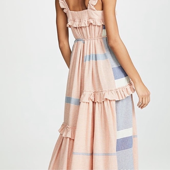 APIECE APART Lypie Ruffle Tank Dress - Cote Stripe Red - Picture 10 of 10